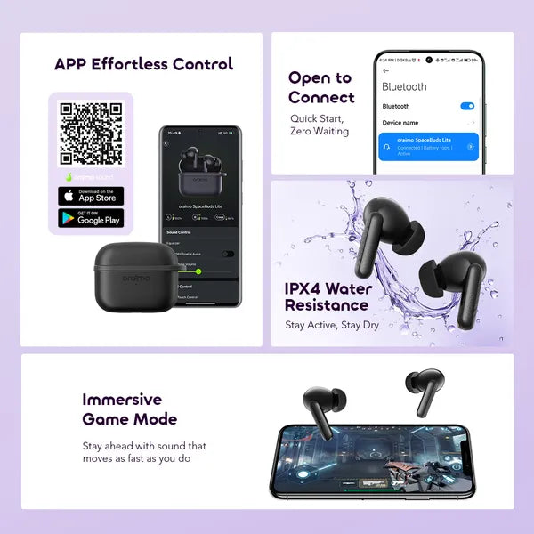 oraimo SpaceBuds Lite Sound360 Anti-Lost True Wireless Earbuds