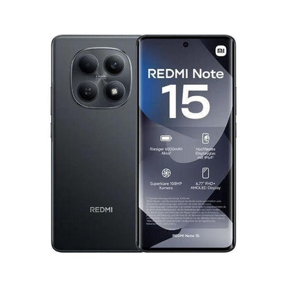 Redmi Note 15 128GB ROM +6GB RAM 6.77" 120Hz AMOLED Curved Display 108 MP Rear Camera 20MP Selfie 6000mAh Battery