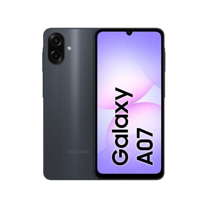 Samsung Galaxy A07 4G, 6.7", 64GB + 4GB RAM (Dual SIM), 5000mAh, Black (2YRs WRTY) + FREE Back cover & Adapter