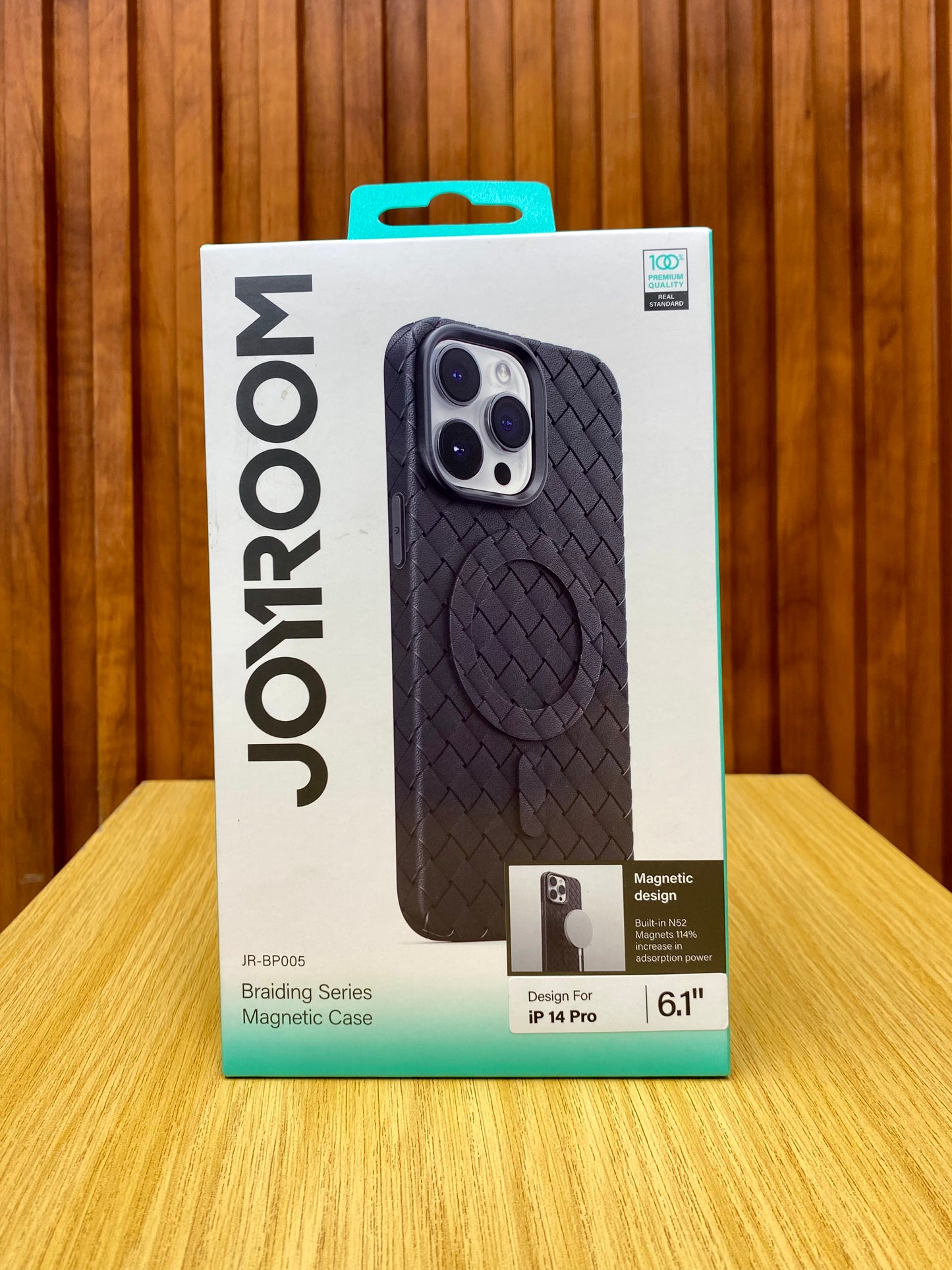Joyroom JR-BP005 Magnetic protection Case Designed With Braided Design And Dirt Resistant Without Discoloration Fits Iphone14 Pro - Black