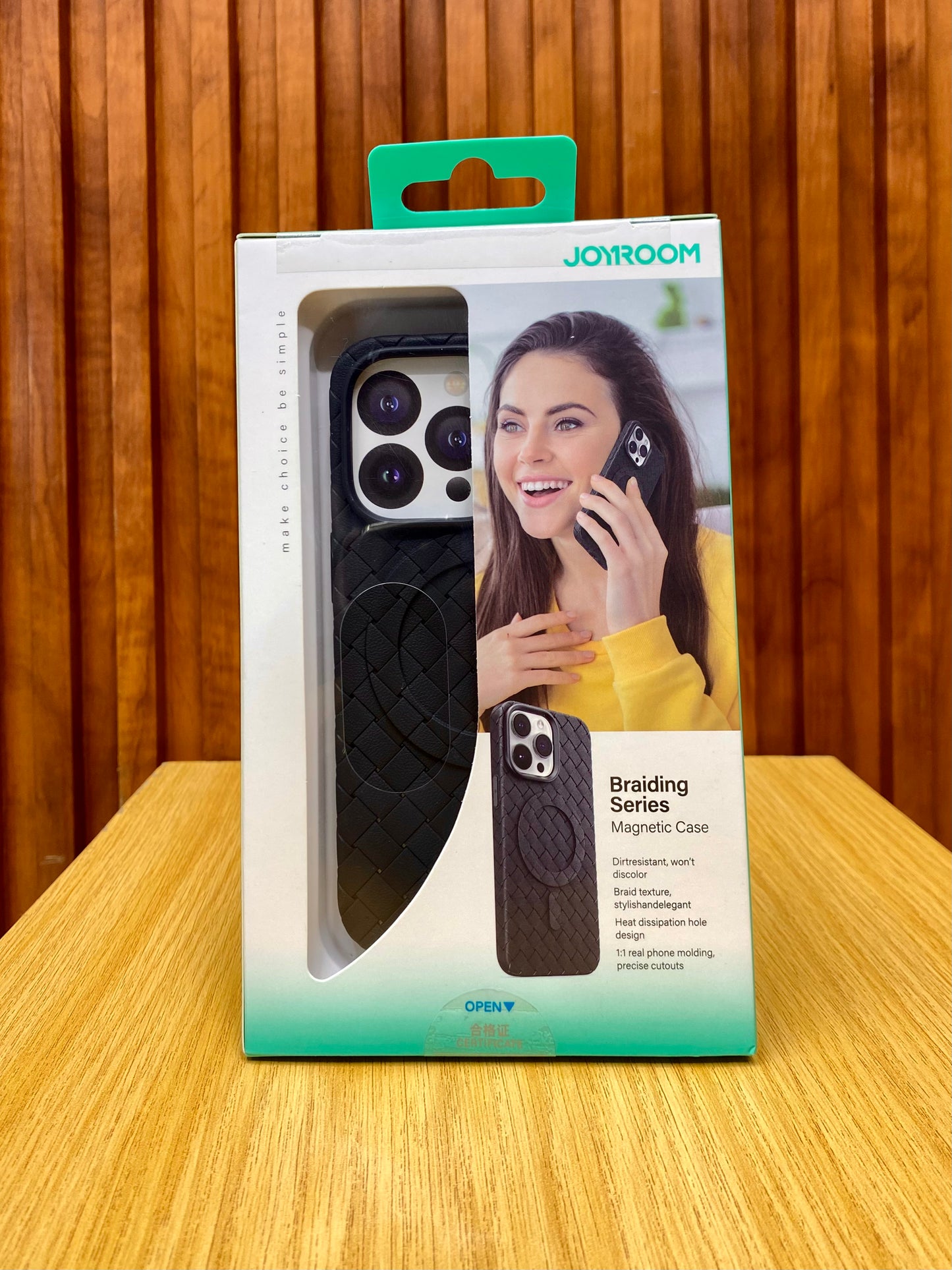 Joyroom JR-BP005 Magnetic protection Case Designed With Braided Design And Dirt Resistant Without Discoloration Fits Iphone14 Pro - Black