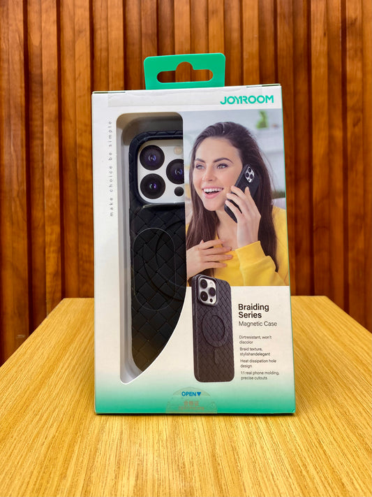 Joyroom JR-BP005 Magnetic protection Case Designed With Braided Design And Dirt Resistant Without Discoloration Fits Iphone14 Pro - Black