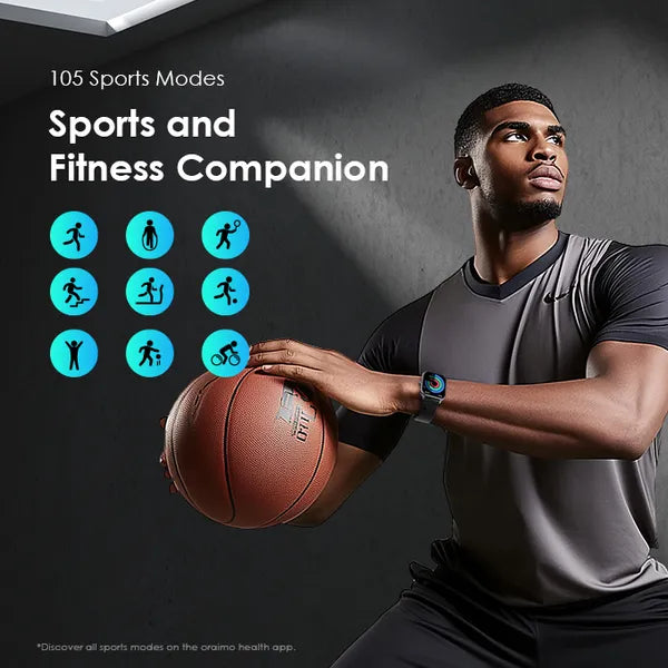 oraimo Watch 5 2.01" HD Panda Glass 1ATM Smart Watch