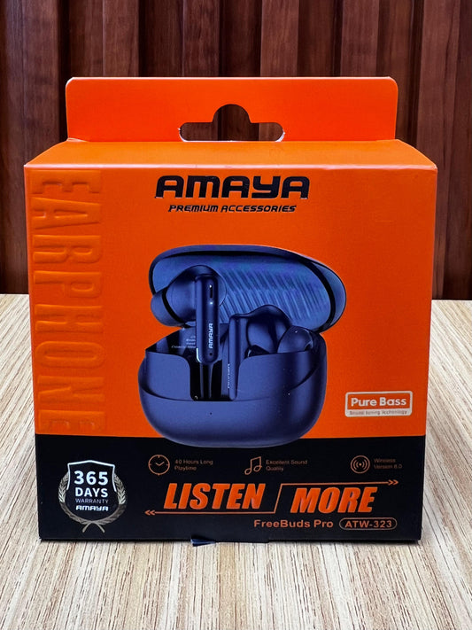 Amaya FreeBuds Pro ATW-323 Wireless Earbuds, Black
