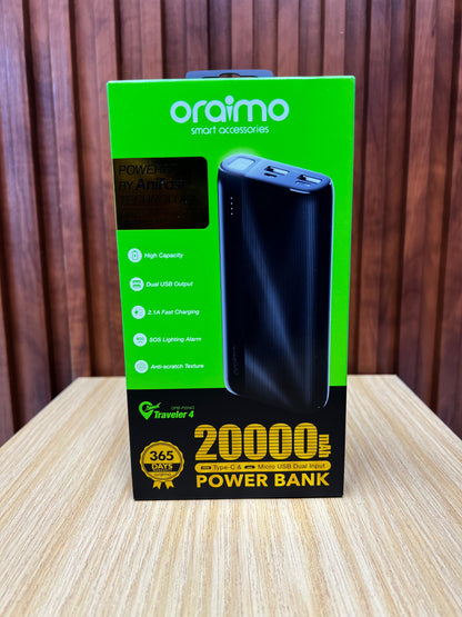oraimo Traveler 15W 20000mAh  Power Bank