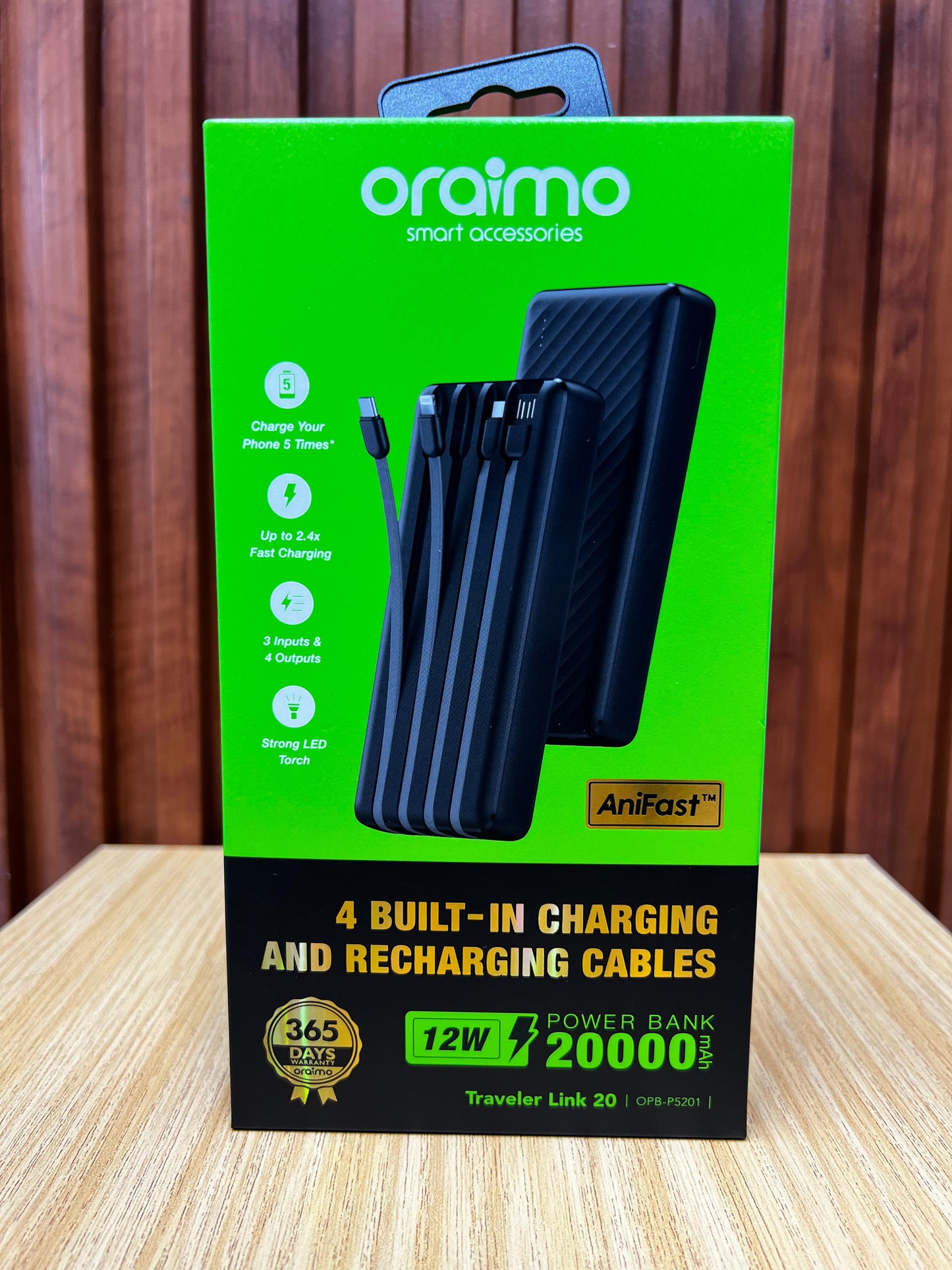 oraimo Traveler Link 20 20000mAh 12W Power Bank