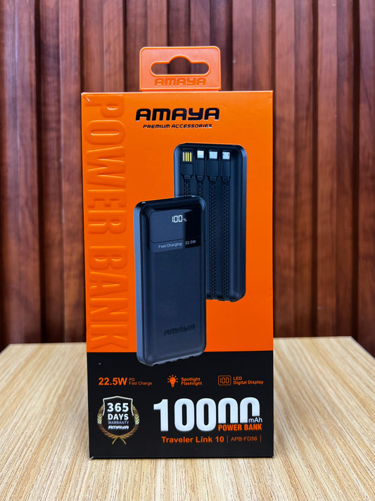 Amaya 10000mAh 22.5W Power Bank, APB-FD56, black