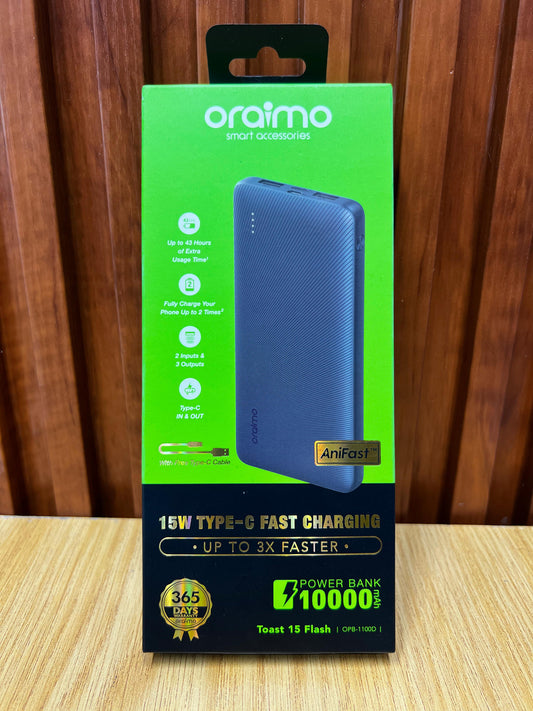 oraimo Toast 15W 10000mAh Power Bank