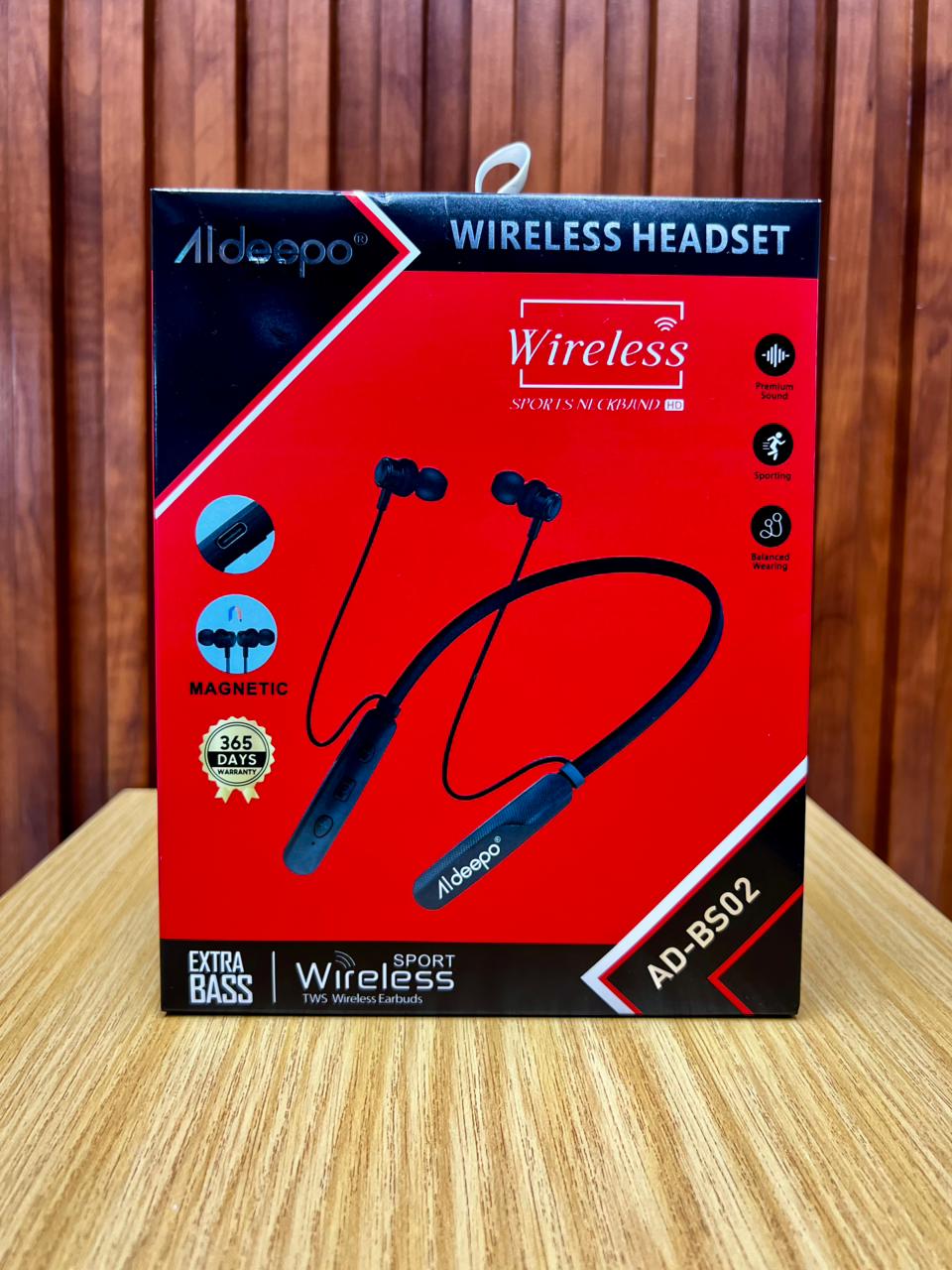 Aldeepo AD-BS02 Magnetic Wireless Sports Neckband