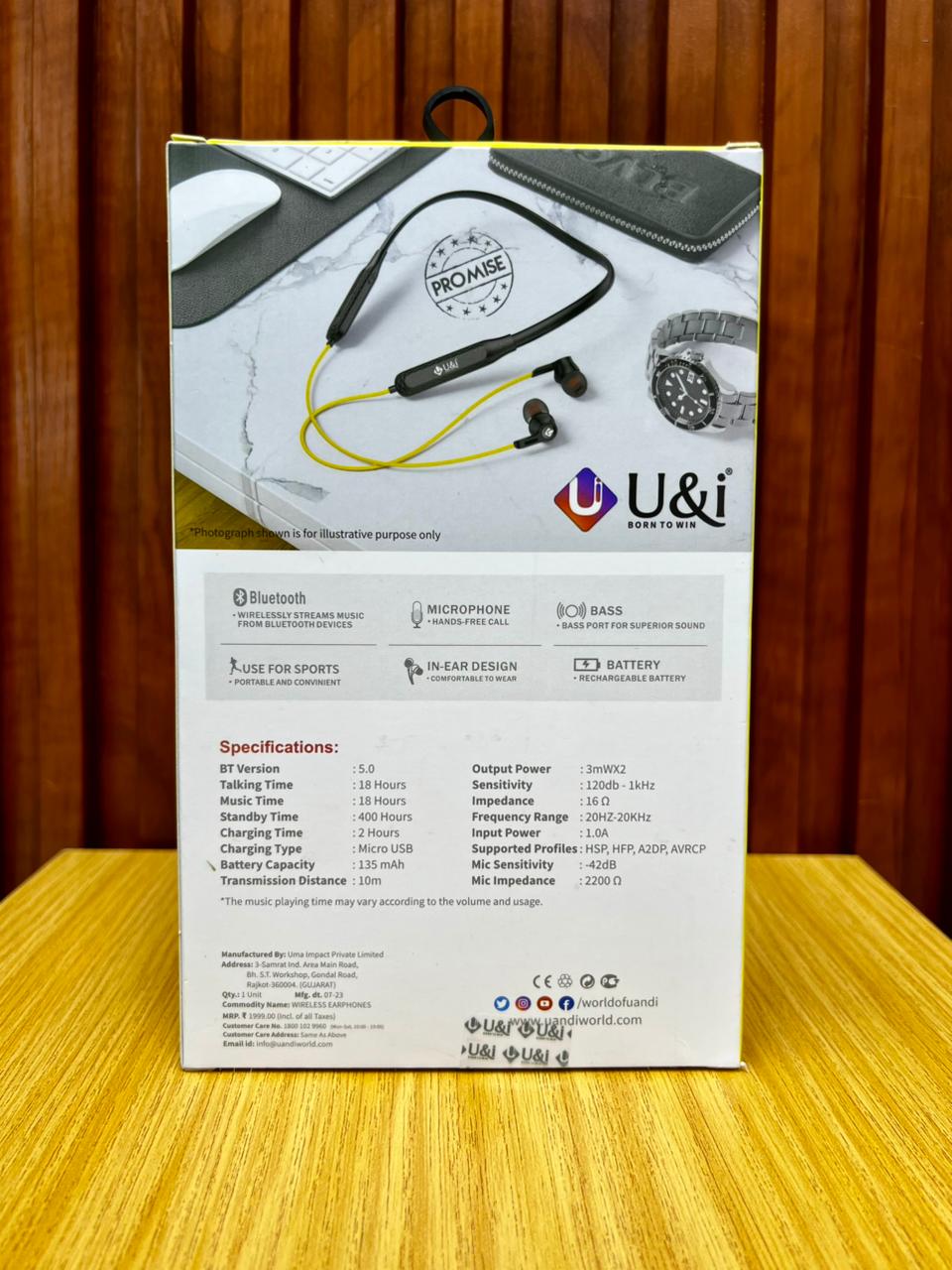 U&i UINB-8343 Wireless Neckband