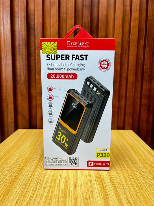 EXCELLENT POWER BANK P320 SUPER CHARGE 20000 MAh