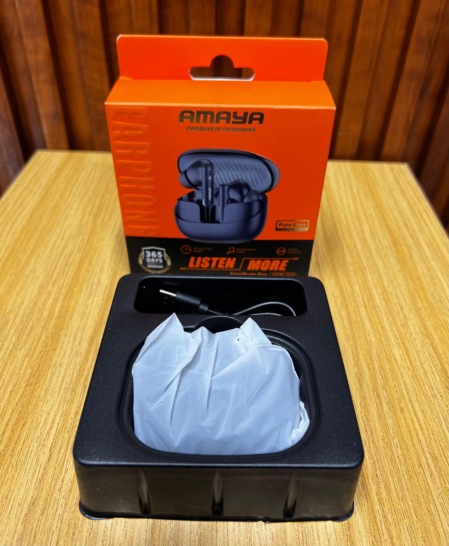 Amaya FreeBuds Pro ATW-323 Wireless Earbuds, Black