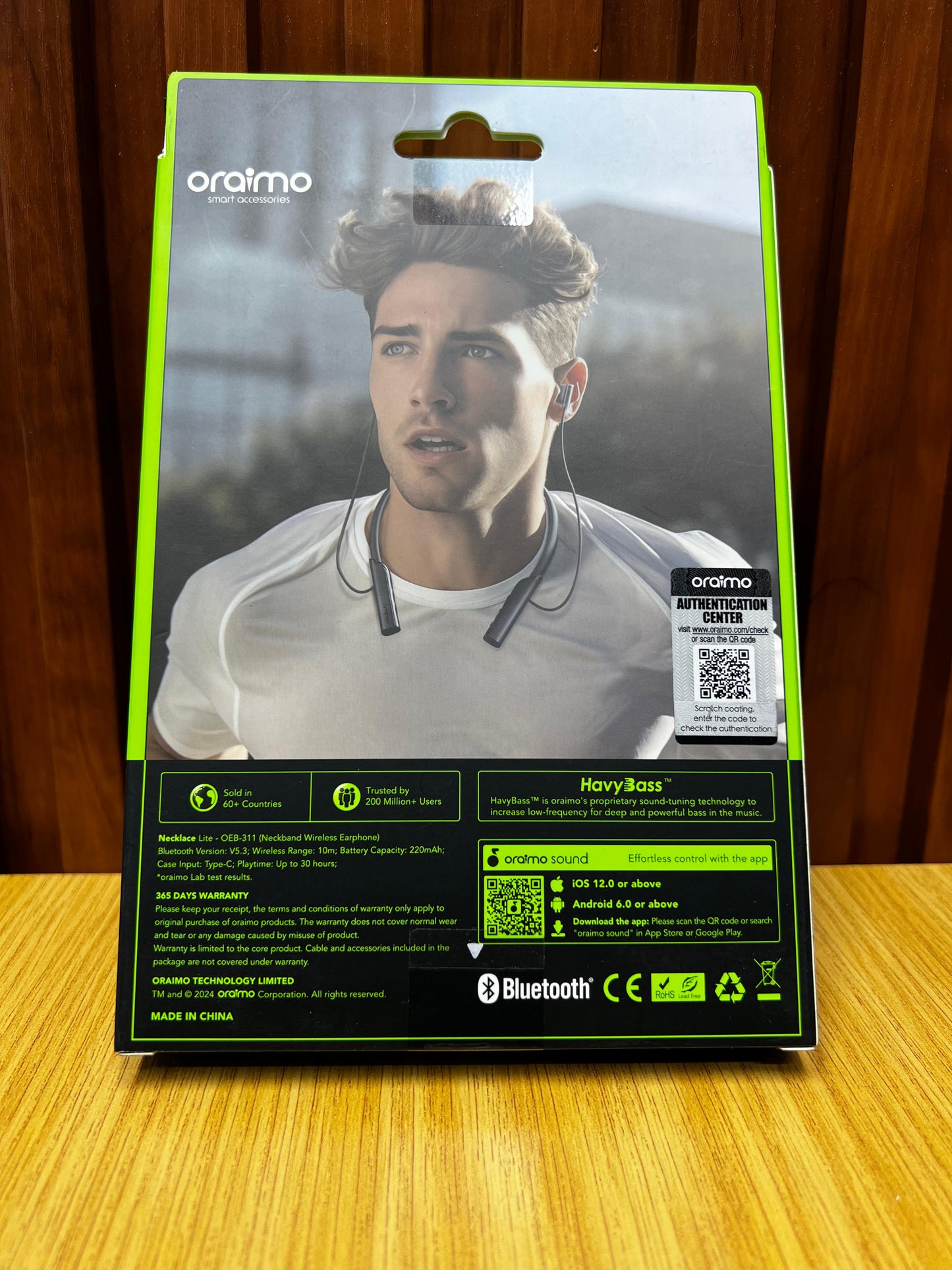 oraimo Necklace Lite Call Vibration Wireless Headphones