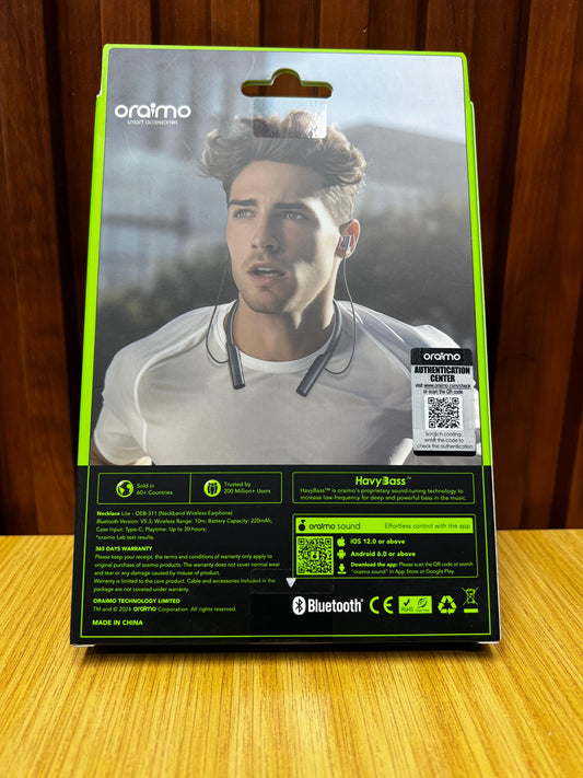 oraimo Necklace Lite Call Vibration Wireless Headphones