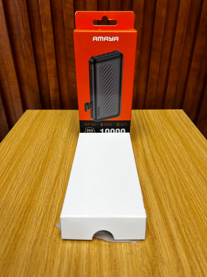 Amaya APB-P119 Power Bank 10000mAh, Power Bank With Charging Cables