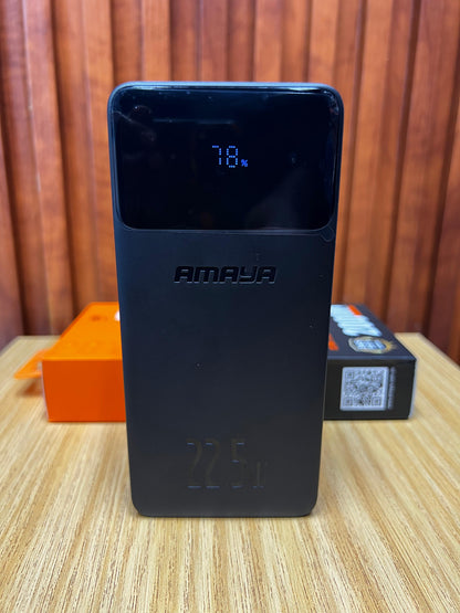 Amaya APW-13 Power Bank 20000mAh 22.5W Super Fast Charging with 2 Lines, Black