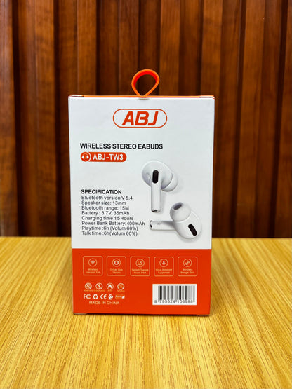 Earpods, Wireless Earduds ABJ White
