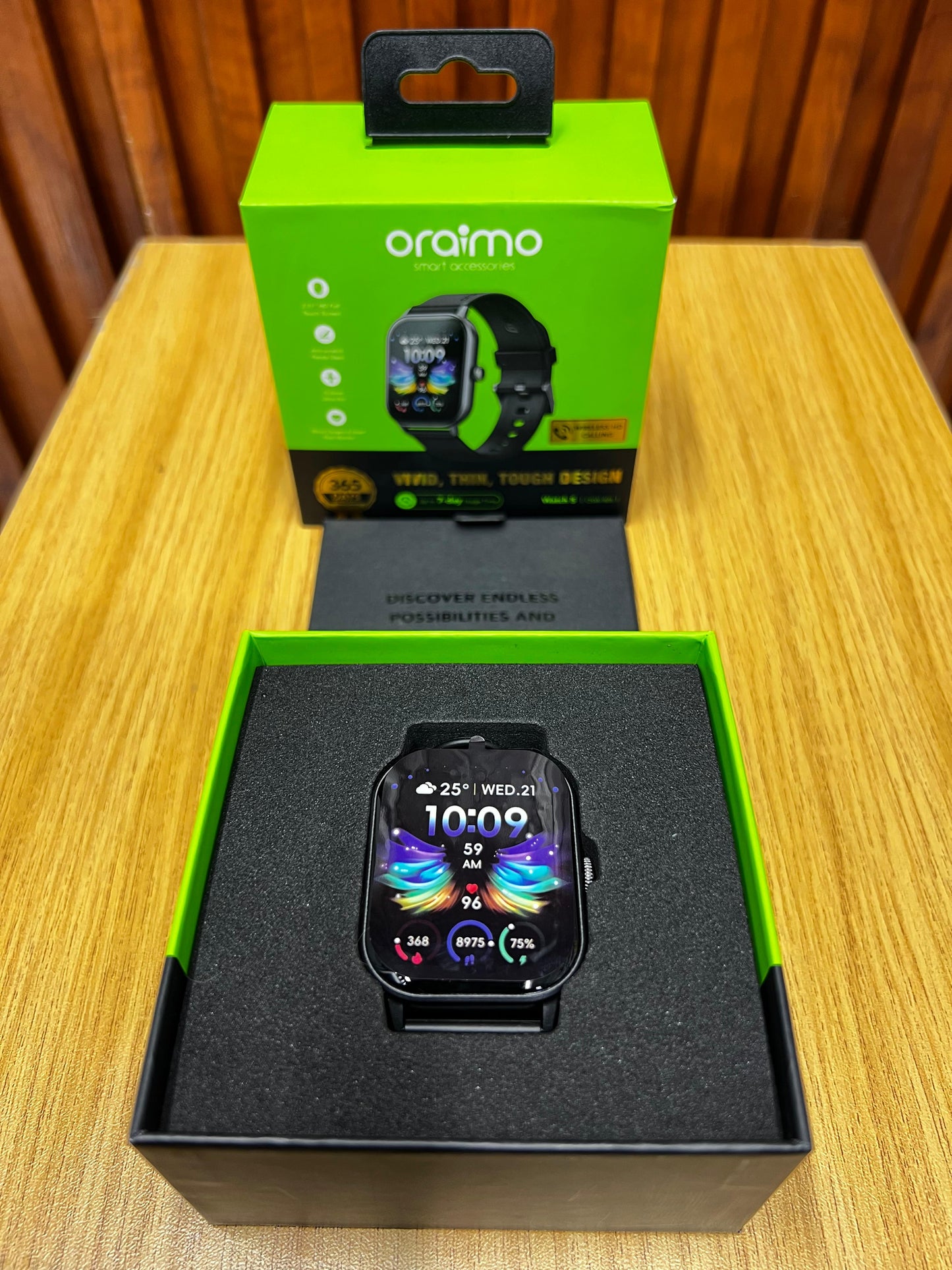 oraimo Watch 5 2.01" HD Panda Glass 1ATM Smart Watch